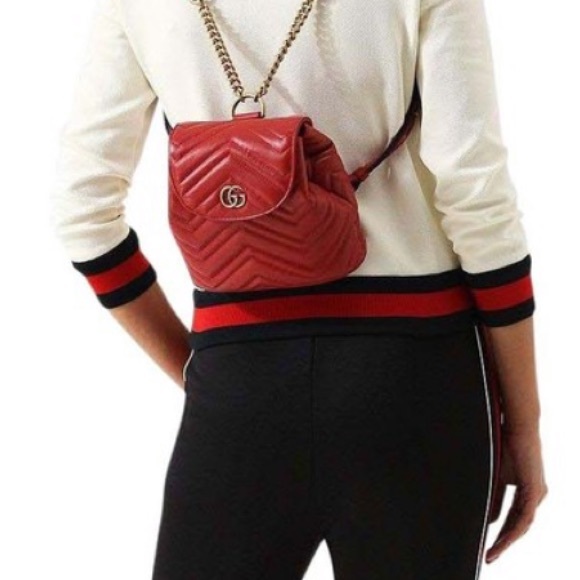 Gucci Mini Bag Marmont Backpack - Picture 1 of 7